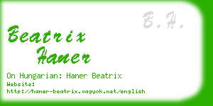 beatrix haner business card